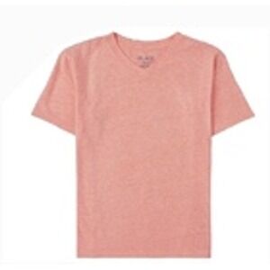 Childrens Place Boys Peach T Shirt Size 7/8 V Neck Short Sleeve Spring